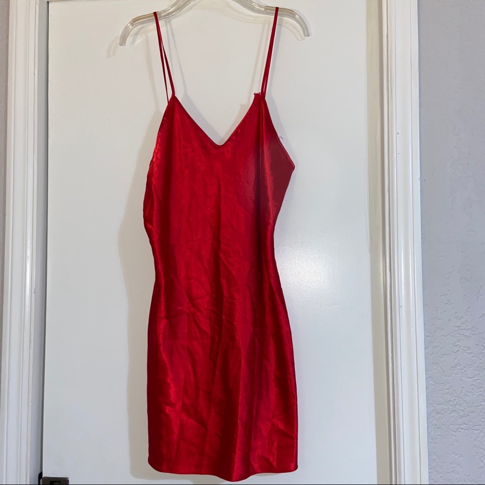 red silky Slip/Nightgown.